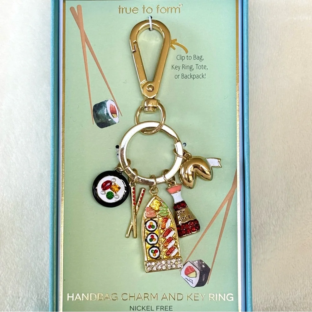 True to Form Sushi Dinner Date Key Chain / Bag Charm